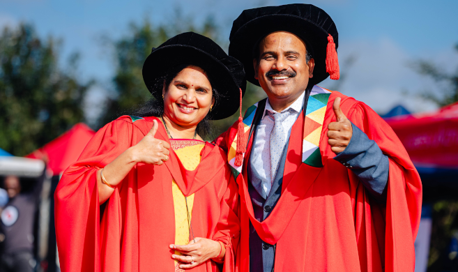 Ndaba Online V13 Issue 34 Double Celebration as Couple Graduates Side by Side with PhDs
