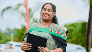 Summa cum laude graduate, Ms Kiara Motheelal, hopes to contribute to sustainable infrastructure development.