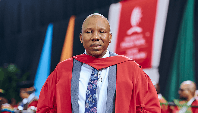 Dr Emmanuel Zikhonjwa who attained his lifelong goal of earning a PhD.